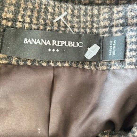 NWOT Banana Republic Tailored Fit Brown Glen Plaid Jacket Blazer - Picture 7 of 16